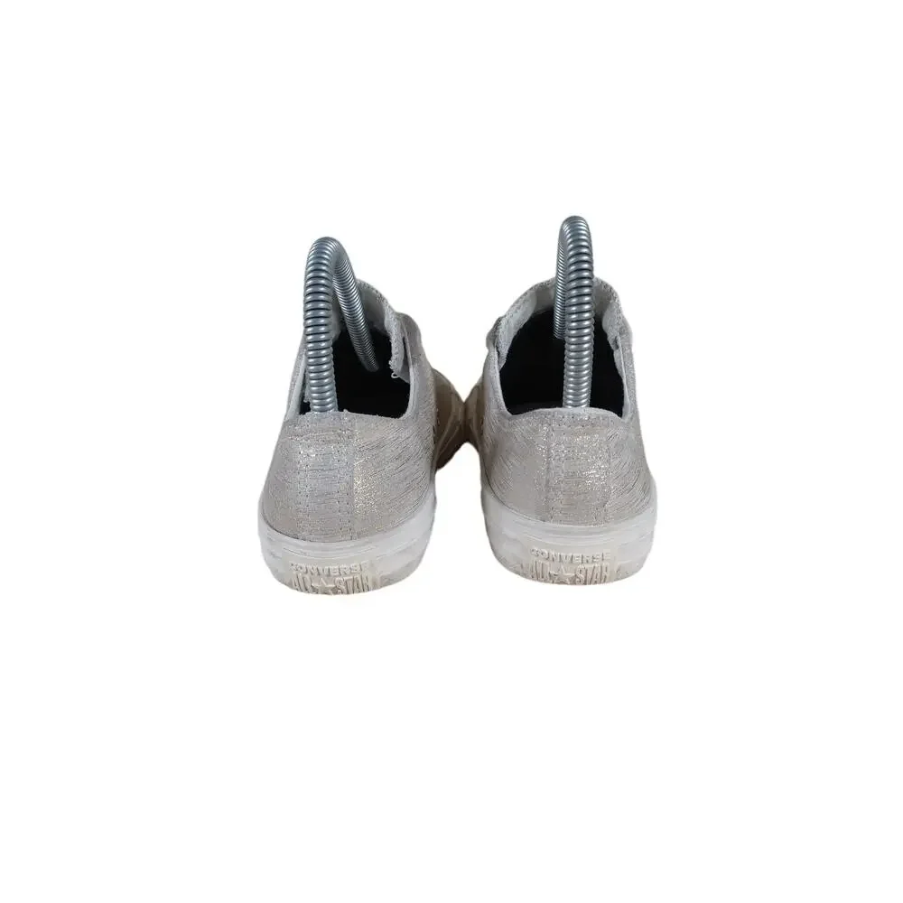 Converse All - CT Egret Low Top - Sneakers - Gray/Gold - Kids Little Girl's - 6